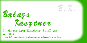 balazs kasztner business card